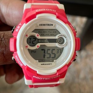🔥 Like new pink Armitron Pro Sport watch